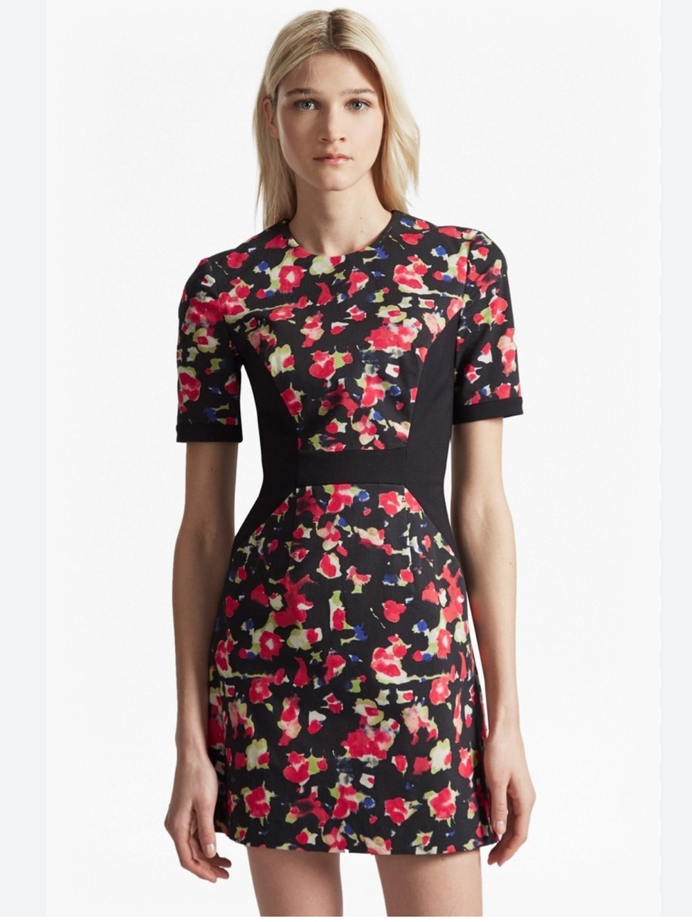French Connection Bella Ottoman Floral Print Mini Pencil Dress
